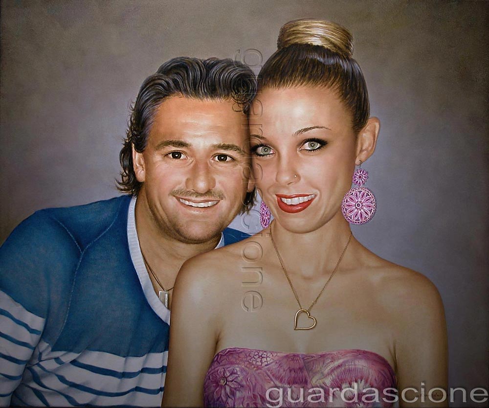 ritratti realizzati a colori creati da foto eseguiti a olio su tela da pittori ritrattisti affermati