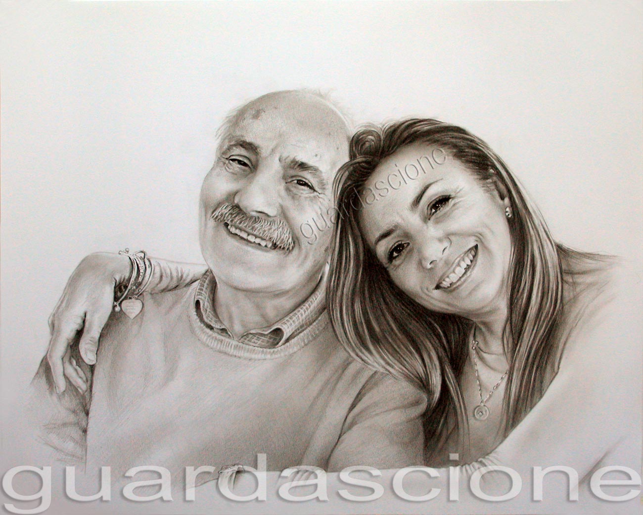 ritratto con mio nonno su commissione 