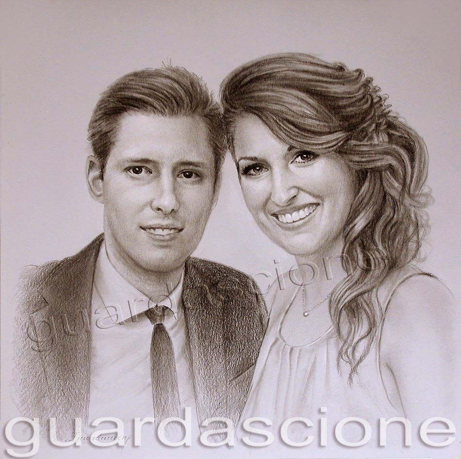 ritratto con la mia ragazza eseguito a matita realizzato da una mia foto