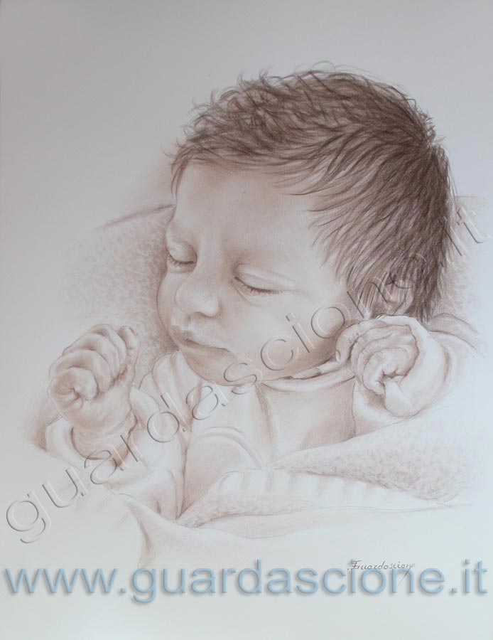 ritratto di neonato commissionato ed eseguito da foto