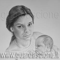 quadro realizzato da foto, maternita