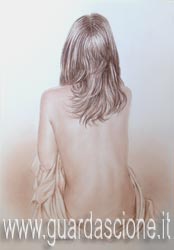 nudo femminile in seppia