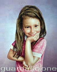 ritratti di bambini realizzati a olio