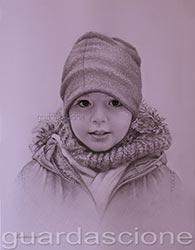 ritratto di bambino con sciarpa