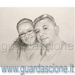 ritratto realizzato con il mio ragazzo, la mia ragazza